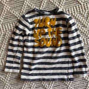 ZARA Striped “Turn up the Sound” sweater